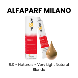 ALFAPARF MILANO Yellow Permanent Color, 3oz - 9.0 - Naturals - Very Light Natural Blonde