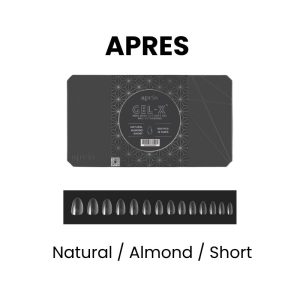 APRES Gel - X Soak Off Soft Gel Nail Extensions 600 Pcs - Natural -Almond - Short