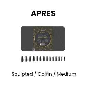 APRES Gel - X Soak Off Soft Gel Nail Extensions 600 Pcs - Sculpted -Coffin - Medium