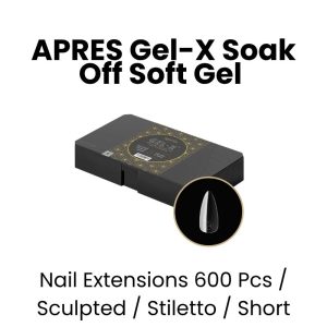 APRES Gel - X Soak Off Soft Gel Nail Extensions 600 Pcs - Sculpted -Square - Extra Long