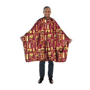 BETTY DAIN Vintage Barber Cape - 188 - Burgundy