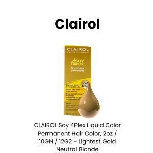 CLAIROL Soy 4Plex Liquid Color Permanent Hair Color, 2oz - 5GN / 35G Lightest Gold Neutral Brown