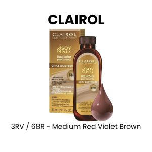 CLAIROL Soy 4Plex Permanent Cream Hair Color, 2oz - 3RR Medium Reddest Brown, 2 oz