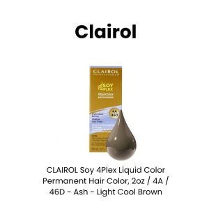 CLAIROL Soy 4Plex Liquid Color Permanent Hair Color, 2oz - 4RV / 64R - Light Red Violet Brown