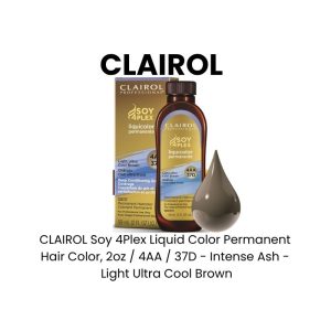 CLAIROL Soy 4Plex Liquid Color Permanent Hair Color, 2oz - 5A / 94DN - Ash - Lightest Cool Brown