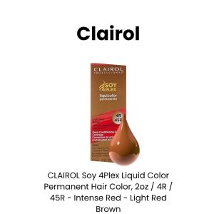CLAIROL Soy 4Plex Liquid Color Permanent Hair Color, 2oz - 5NN - Lightest Rich Neutral Brown