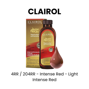 CLAIROL Soy 4Plex Liquid Color Permanent Hair Color, 2oz - 6RR / 206RR - Dark Intense Red Blonde