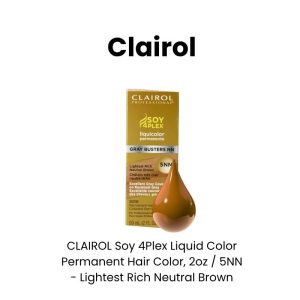 CLAIROL Soy 4Plex Liquid Color Permanent Hair Color, 2oz - 10GN / 12G2 - Lightest Gold Neutral Blonde