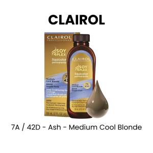 CLAIROL Soy 4Plex Liquid Color Permanent Hair Color, 2oz - 8A / 28D - Ash - Light Cool Blonde