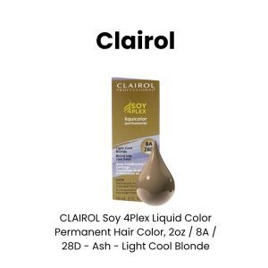 CLAIROL Soy 4Plex Liquid Color Permanent Hair Color, 2oz - 4A / 46D - Ash - Light Cool Brown
