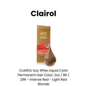 CLAIROL Soy 4Plex Liquid Color Permanent Hair Color, 2oz - 8RN / 71RG - Light Red Neutral Blonde