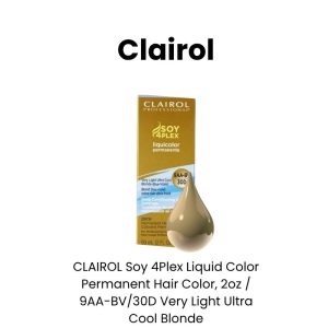 CLAIROL Soy 4Plex Permanent Cream Hair Color, 2oz - 9AA Very Light Ultra Cool, 2 oz