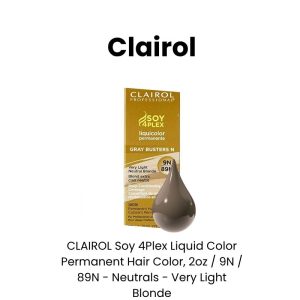 CLAIROL Soy 4Plex Liquid Color Permanent Hair Color, 2oz - 5N /85N - Neutrals - Lightest Neutral Brown