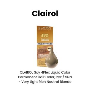 CLAIROL Soy 4Plex Liquid Color Permanent Hair Color, 2oz - 9NN - Very Light Rich Neutral Blonde