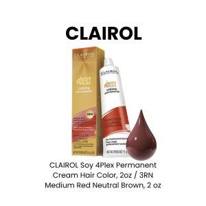 CLAIROL Soy 4Plex Permanent Cream Hair Color, 2oz - 3GN Medium Gold Neutral, 2 oz