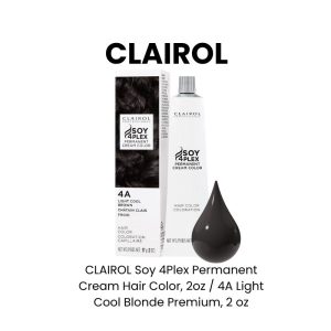 CLAIROL Soy 4Plex Permanent Cream Hair Color, 2oz - 4A Light Cool Blonde Premium, 2 oz