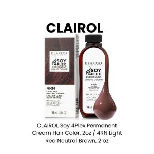 CLAIROL Soy 4Plex Permanent Cream Hair Color, 2oz - 4RR Light Reddest Brown, 2 oz