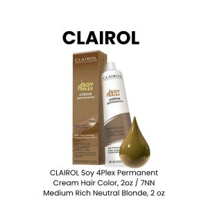 CLAIROL Soy 4Plex Permanent Cream Hair Color, 2oz - 7NN Medium Rich Neutral Blonde, 2 oz