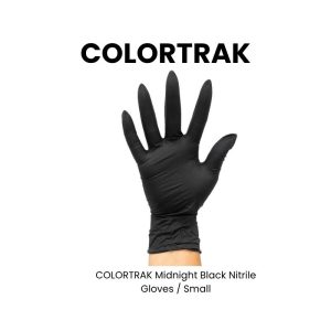 COLORTRAK Midnight Black Nitrile Gloves - Small
