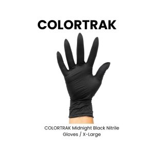 COLORTRAK Midnight Black Nitrile Gloves - X - Large