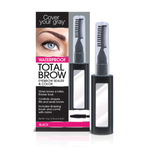 COVER YOUR GRAY Total Brow Eyebrow Sealer and Color, 0.35oz - Black - 0233IG