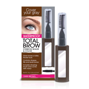 COVER YOUR GRAY Total Brow Eyebrow Sealer and Color, 0.35oz - Dark Brown - 0231IG