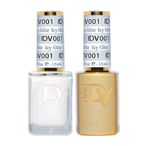 DAISY DND DIVA DUO Gel Mirrorball Collection Swatch Single 1 - Icy Glitz - 001