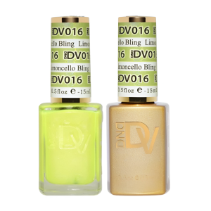 DAISY DND DIVA DUO Gel Mirrorball Collection Swatch Single 1 - Limoncello Bling - 016