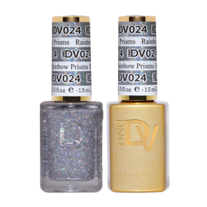 DAISY DND DIVA DUO Gel Mirrorball Collection Swatch Single 1 - Rainbow Prisms - 024