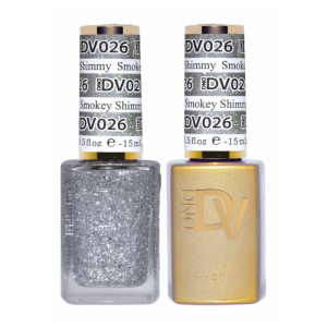 DAISY DND DIVA DUO Gel Mirrorball Collection Swatch Single 1 - Smokey Shimmy - 026