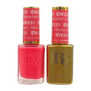 DAISY DND DIVA DUO Gel Polish Matching Lacquer - Blazing Berry - 231