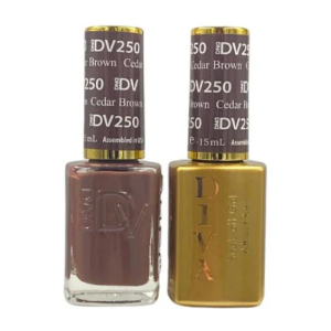DAISY DND DIVA DUO Gel Polish Matching Lacquer - Cedar Brown - 250