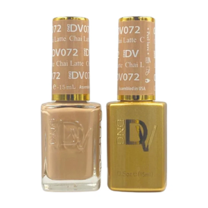 DAISY DND DIVA DUO Gel Polish Matching Lacquer - Chai Latte - 072