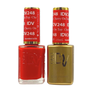 DAISY DND DIVA DUO Gel Polish Matching Lacquer - Cherry On Top - 248