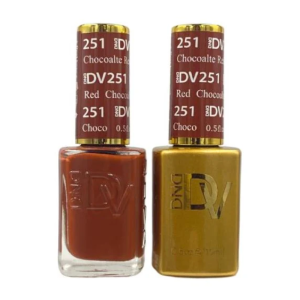DAISY DND DIVA DUO Gel Polish Matching Lacquer - Chocolate Red - 251