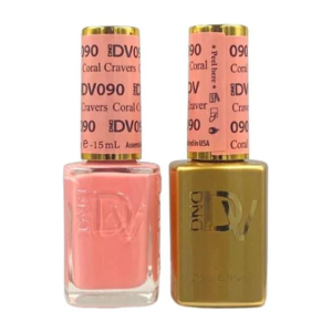 DAISY DND DIVA DUO Gel Polish Matching Lacquer - Coral Cravers - 090