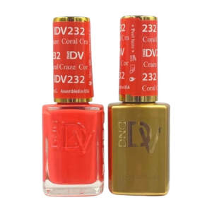 DAISY DND DIVA DUO Gel Polish Matching Lacquer - Coral Craze - 232