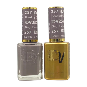 DAISY DND DIVA DUO Gel Polish Matching Lacquer - Dewdrop Gray - 257