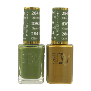 DAISY DND DIVA DUO Gel Polish Matching Lacquer - Olive Green - 284