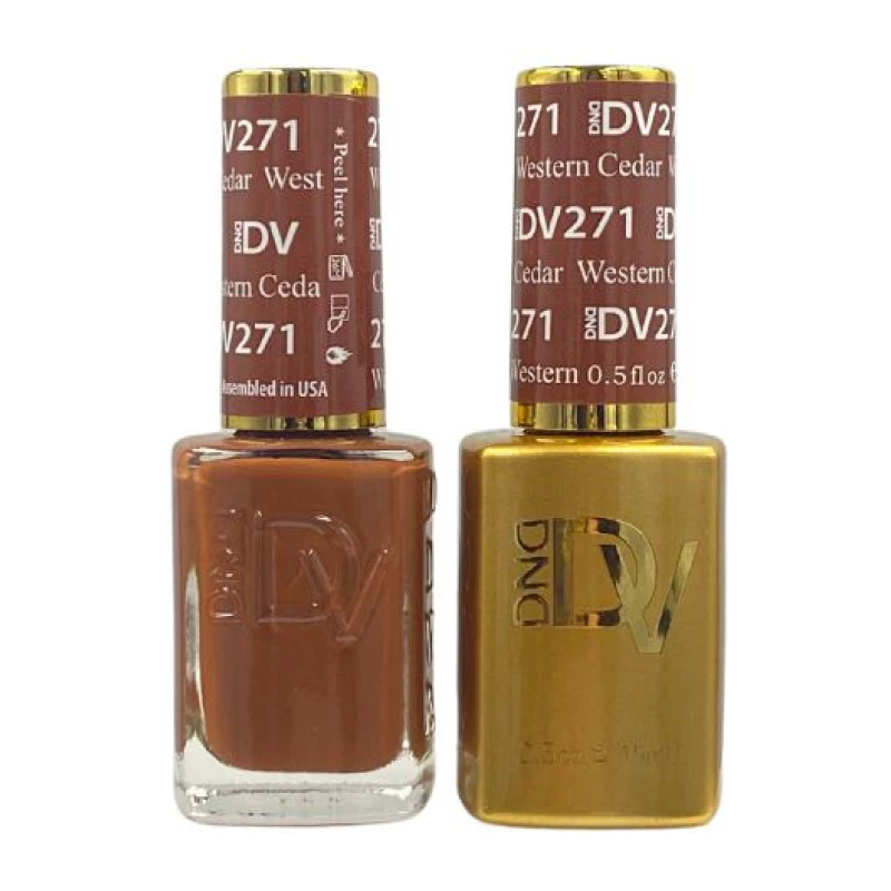 DAISY DND DIVA DUO Gel Polish Matching Lacquer - Western Cedar