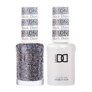 DAISY DND Gel Polish Duo, Color Swatches Set - Black Diamond Star - 407