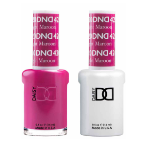 DAISY DND Gel Polish Duo, Color Swatches Set - Bright Maroon - 420