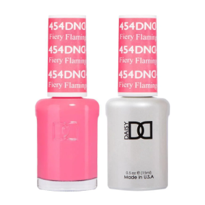 DAISY DND Gel Polish Duo, Color Swatches Set - Fiery Flamingo - 454