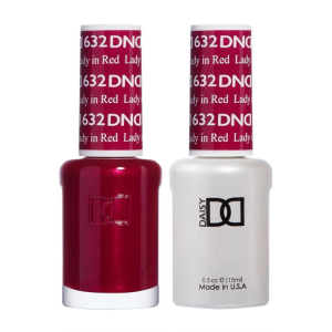 DAISY DND Gel Polish Duo, Color Swatches Set - Lady In Red - 632