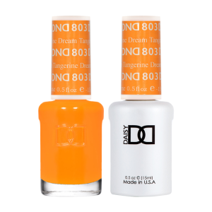 DAISY DND Gel Polish Duo Thrill Ride Swatch - Single “ 11 - Tangerine Dream - 803