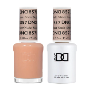 DAISY DND Gel Polish Duo Sheer Collection Swatch - Single - 13 - Sheer Nude - 857