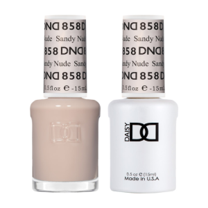 DAISY DND Gel Polish Duo Sheer Collection Swatch - Single - 13 - Sandy Nude - 858