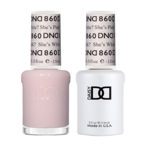 DAISY DND Gel Polish Duo Sheer Collection Swatch - Single - 13 - She'S White? She'S Pink? - 860
