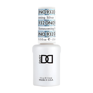 DAISY DND Gel Polish Duo, Color Swatches Set - Homecome - Ing Silver - 932