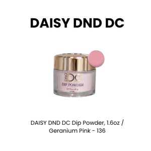 DAISY DND DC Dip Powder, 1.6oz - Geranium Pink - 136
